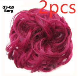 Europe, Japan, and South Korea popular hair bun fluffy natural drawstring curly hair ball head hair ring hair set female hair accessories chemical fiber hair Europe, Japan, and South Korea popular hair bun fluffy natural drawstring curly hair ball head hair ring hair set female hair accessories chemical fiber hair